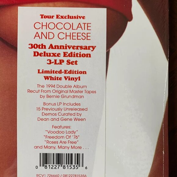 Ween Chocolate & Cheese 3-LP ~ Exclusive Colored Vinyl (White) ~ New/Sealed! - Picture 3 of 4